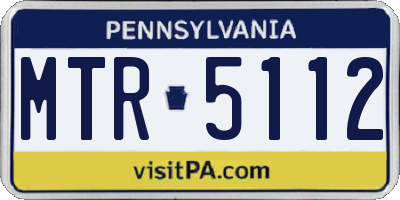 PA license plate MTR5112