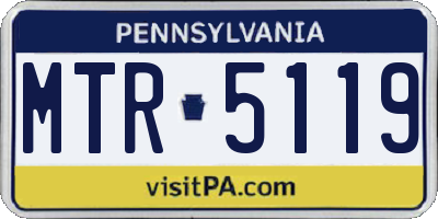 PA license plate MTR5119