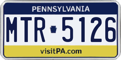 PA license plate MTR5126