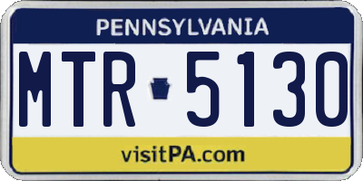 PA license plate MTR5130