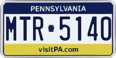 PA license plate MTR5140