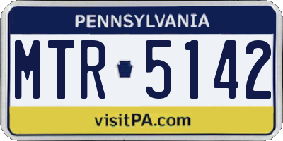 PA license plate MTR5142