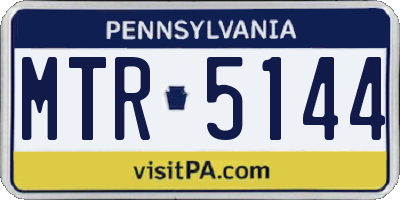 PA license plate MTR5144