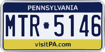 PA license plate MTR5146