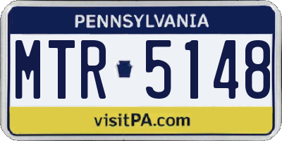 PA license plate MTR5148
