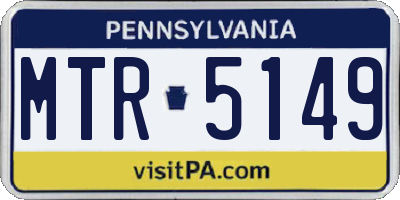 PA license plate MTR5149