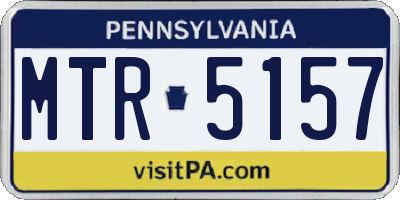 PA license plate MTR5157