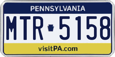 PA license plate MTR5158