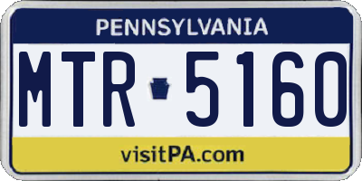 PA license plate MTR5160