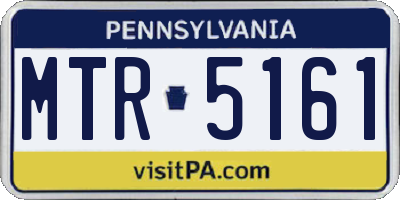 PA license plate MTR5161