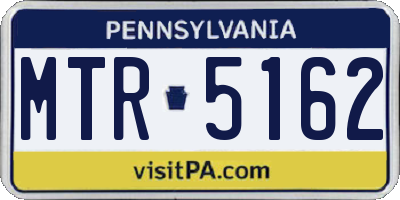 PA license plate MTR5162