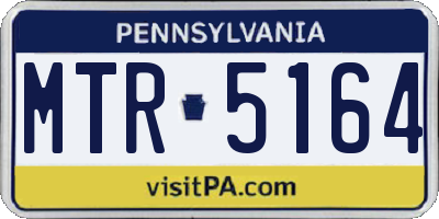 PA license plate MTR5164