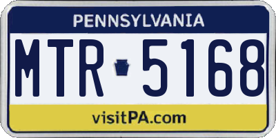 PA license plate MTR5168