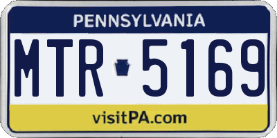 PA license plate MTR5169