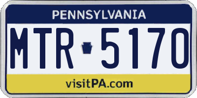 PA license plate MTR5170