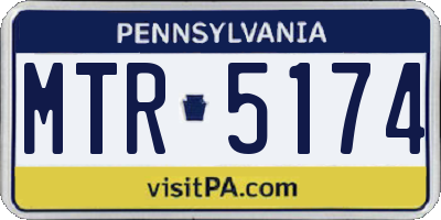 PA license plate MTR5174