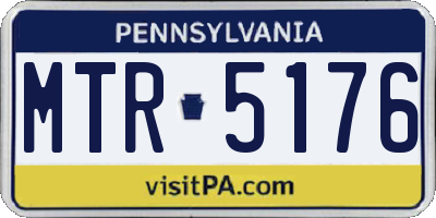 PA license plate MTR5176