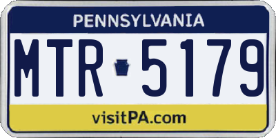 PA license plate MTR5179