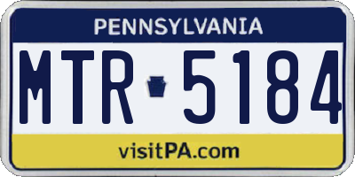 PA license plate MTR5184