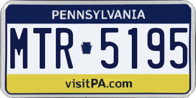 PA license plate MTR5195