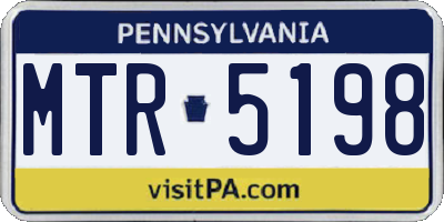 PA license plate MTR5198