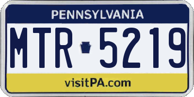 PA license plate MTR5219