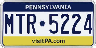PA license plate MTR5224