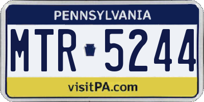 PA license plate MTR5244