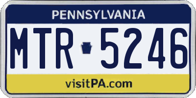 PA license plate MTR5246