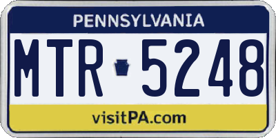 PA license plate MTR5248