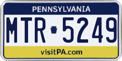 PA license plate MTR5249