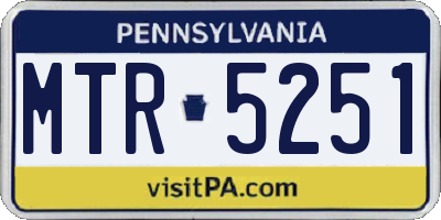 PA license plate MTR5251