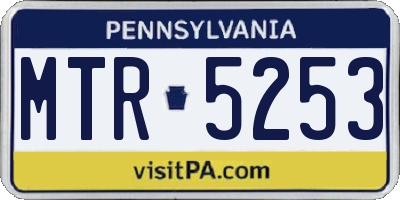 PA license plate MTR5253
