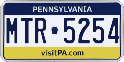 PA license plate MTR5254