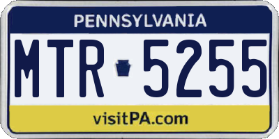 PA license plate MTR5255