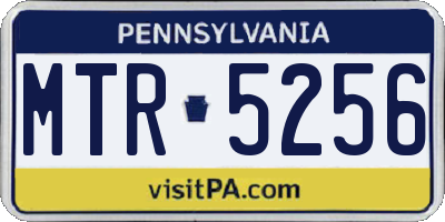 PA license plate MTR5256