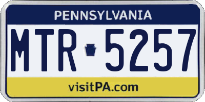PA license plate MTR5257