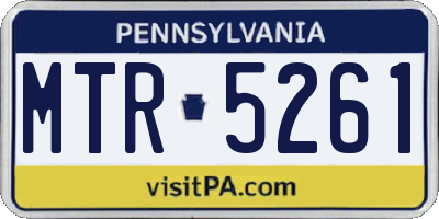 PA license plate MTR5261