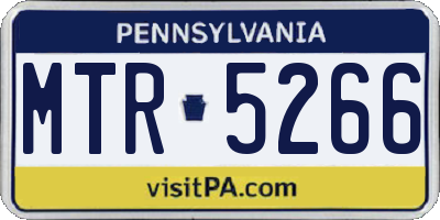 PA license plate MTR5266