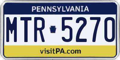 PA license plate MTR5270