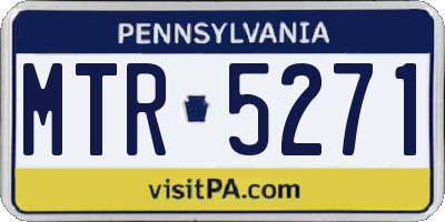 PA license plate MTR5271
