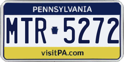 PA license plate MTR5272