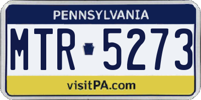 PA license plate MTR5273