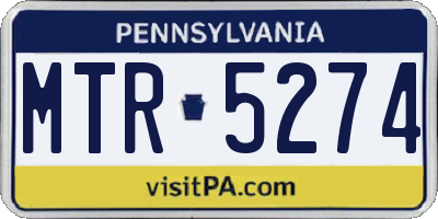 PA license plate MTR5274