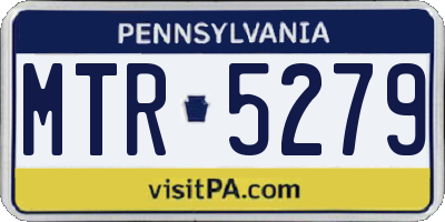 PA license plate MTR5279