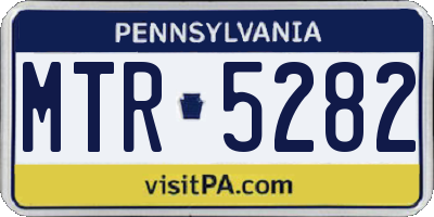 PA license plate MTR5282