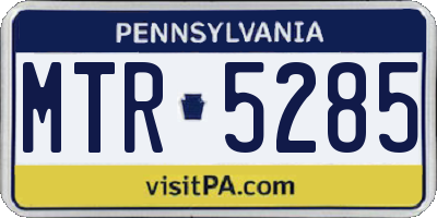 PA license plate MTR5285