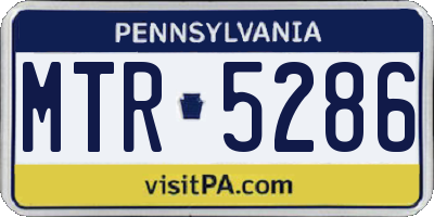 PA license plate MTR5286