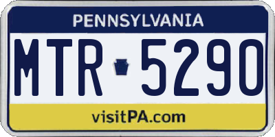 PA license plate MTR5290