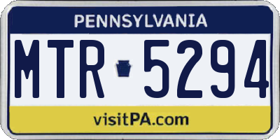 PA license plate MTR5294